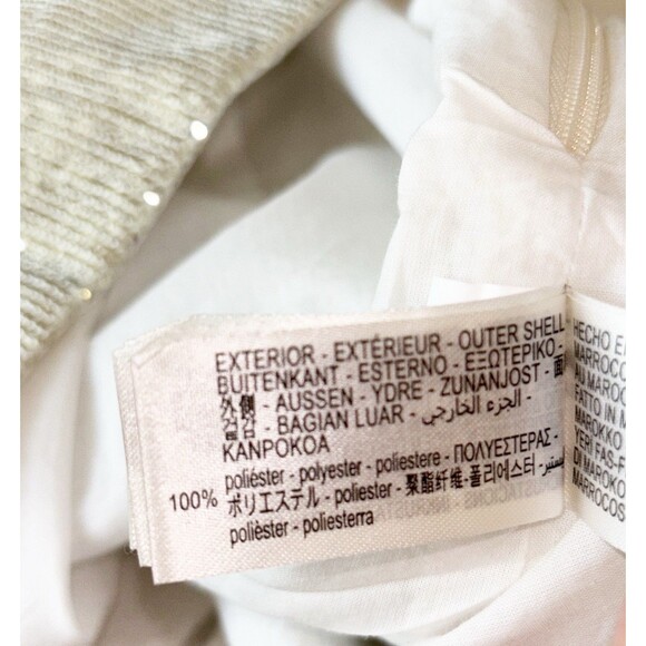 Zara High Waist Sequin Disco Wide Leg Culotte Cropped Trousers Pants Large - Picture 4 of 5